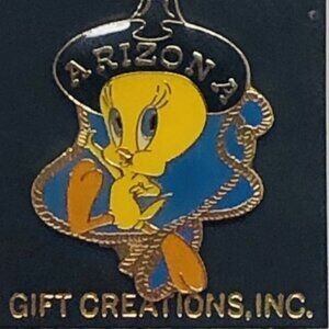 Vintage Tweety Bird Looney Tunes Arizona AZ Souvenir Stick Back Pin Brooch 1997